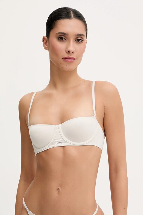 Calvin Klein Underwear biustonosz kolor biały gładki LV00QF8082