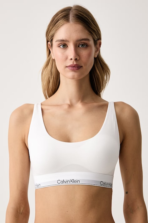 Calvin Klein Underwear Bustieră cu bumbac albă LV00QF8503