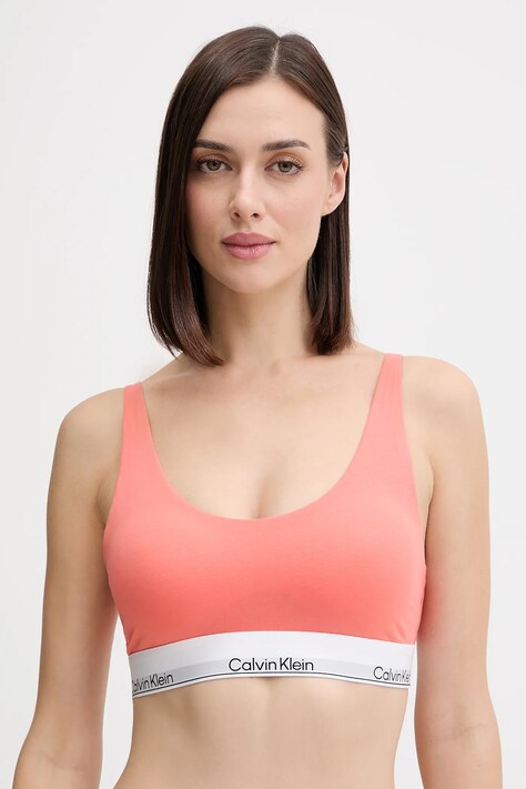 Σουτιέν Calvin Klein Underwear χρώμα: πορτοκαλί, LV00QF8503
