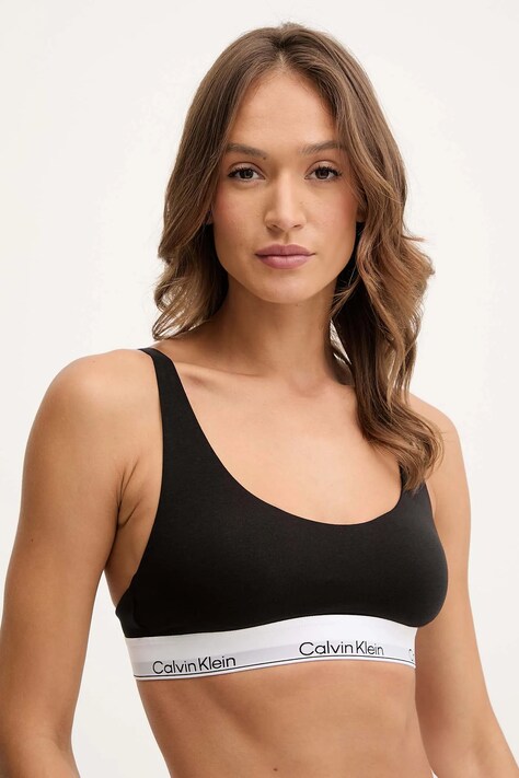 Calvin Klein Underwear biustonosz kolor czarny gładki LV00QF8503