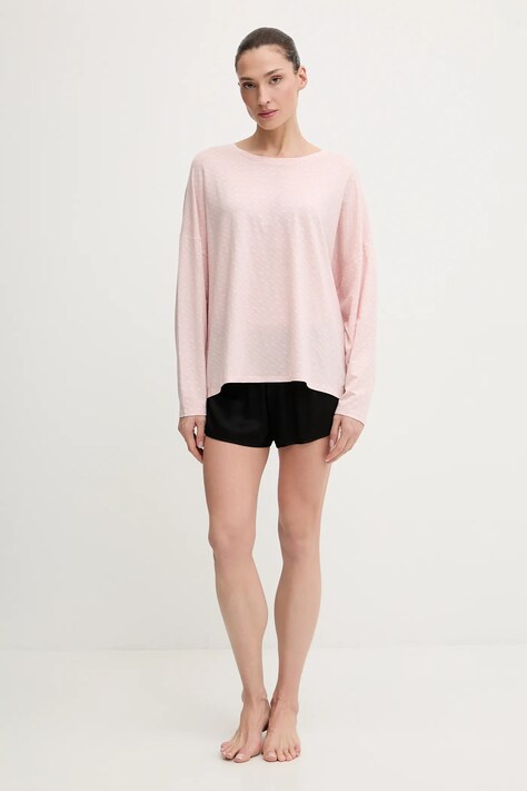 Піжамний лонгслів BOSS B Logo LS-Shirt — AW25-BID0R4, рожевий — фото 2