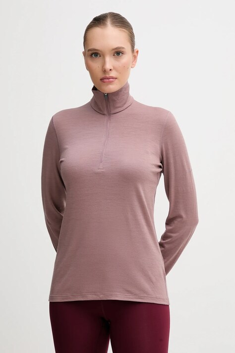 Icebreaker longsleeve funkcyjny Merino 200 Oasis kolor różowy IBB043800GV1