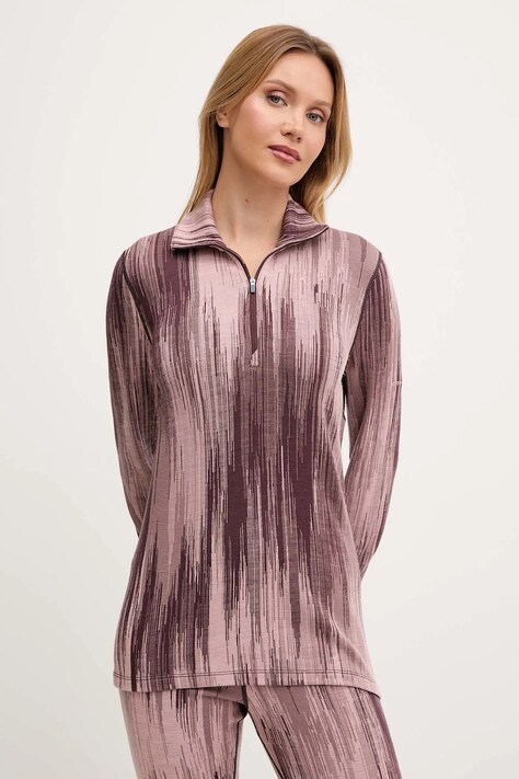 Icebreaker longsleeve funzionale in cotone Merino 260 Vertex colore rosa IB0A57BQ0KA1