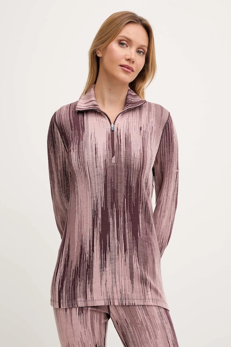 Icebreaker longsleeve funkcyjny wełniany Merino 260 Vertex kolor różowy IB0A57BQ0KA1