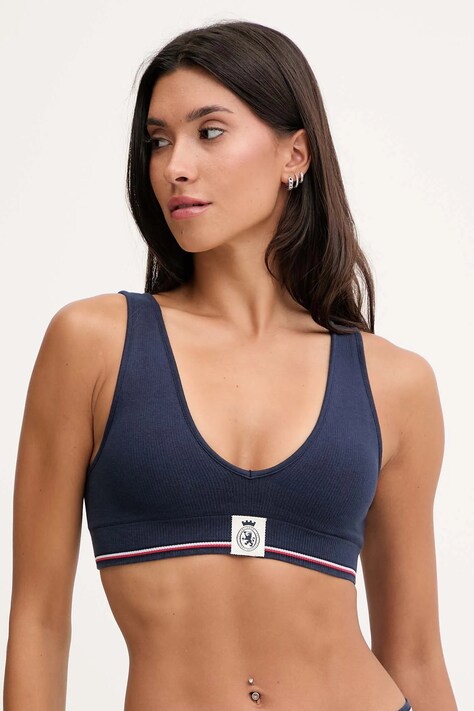 Tommy Hilfiger biustonosz kolor granatowy gładki UW0UW06062