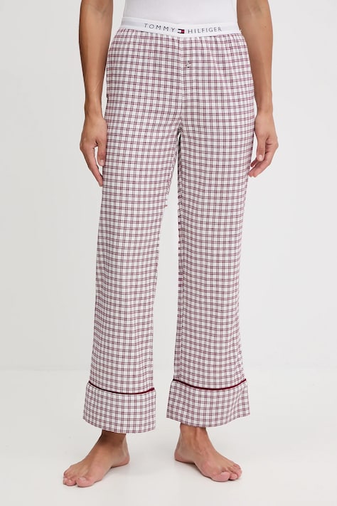 Tommy Hilfiger spodnie piżamowe damska kolor bordowy UW0UW06149