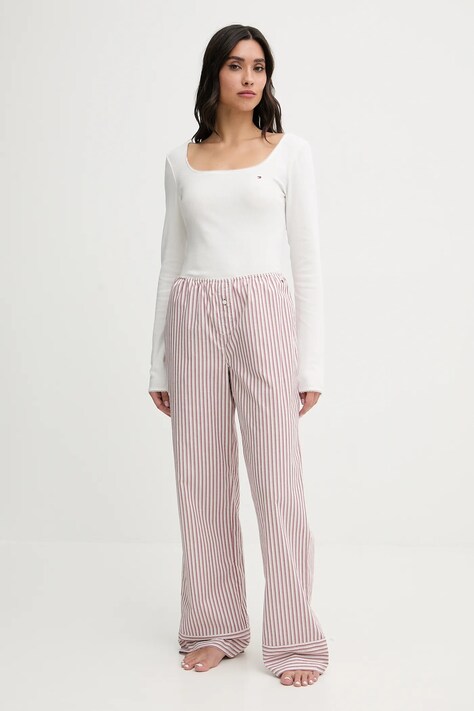 Tommy Hilfiger piżama damska kolor biały UW0UW06143