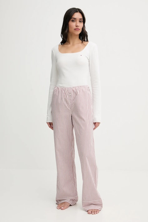 Tommy Hilfiger piżama damska kolor biały UW0UW06143