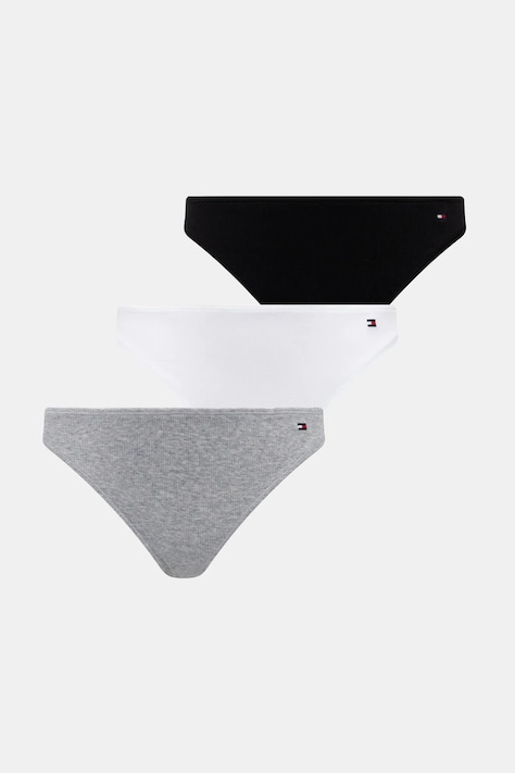 Tanga Tommy Hilfiger 3-pack černá barva, UW0UW06129