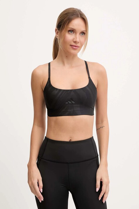 Αθλητικό σουτιέν adidas Performance Powerimpact χρώμα: μαύρο, JN2664