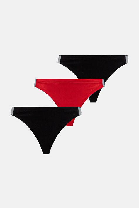 Tanga HUGO 3-pack černá barva, 50550089