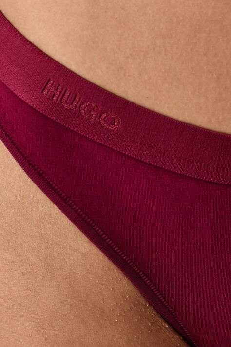 HUGO стрінги жіночі бавовняні з еластаном HUGO ID THONG — AW25-BID0TM, червоний — фото 4