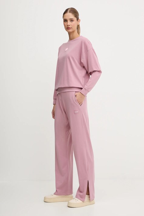 HUGO dres lounge kolor różowy 50549929