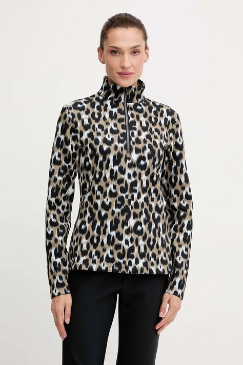 Fusalp longsleeve funkcyjny Orion Leopard kolor zielony I1203
