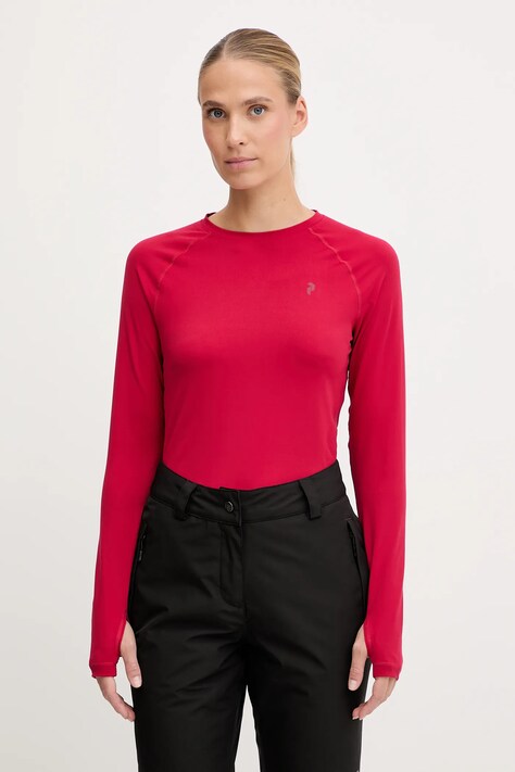 Peak Performance longsleeve funkcyjny Spirit kolor czerwony G79755