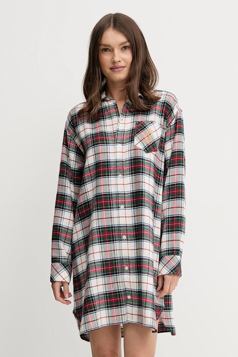 Lauren Ralph Lauren koszula nocna damska kolor beżowy ILN32457