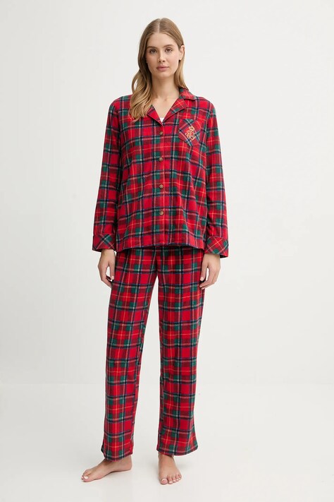 Lauren Ralph Lauren piżama damska kolor czerwony ILN92458F