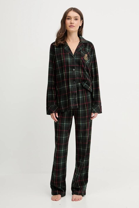 Lauren Ralph Lauren piżama damska kolor zielony ILN92458F