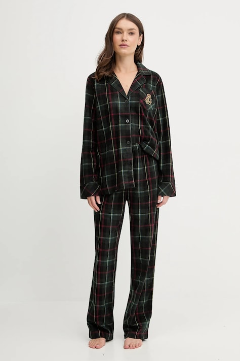 Lauren Ralph Lauren pijama culoarea verde, ILN92458F