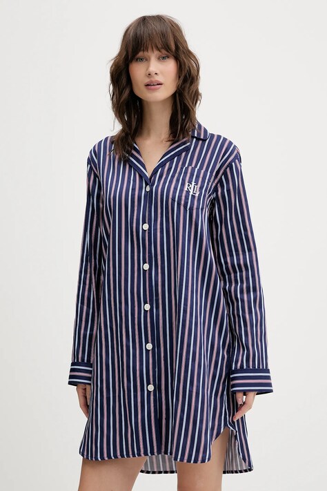 Lauren Ralph Lauren koszula piżamowa damska kolor granatowy ILN32479