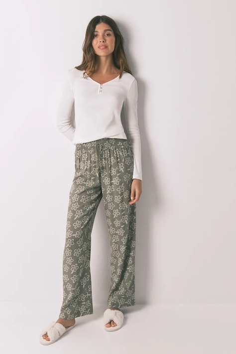 Pyžamové nohavice women'secret dámske, zelená farba, 3702259