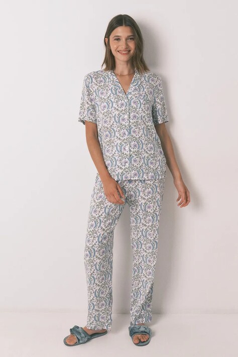 women'secret piżama damska kolor turkusowy 4852099