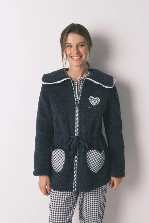 women'secret szlafrok kolor granatowy 4412198