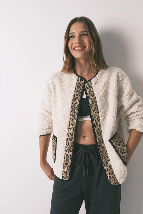 Oboustranná bunda women'secret béžová barva, 3142298