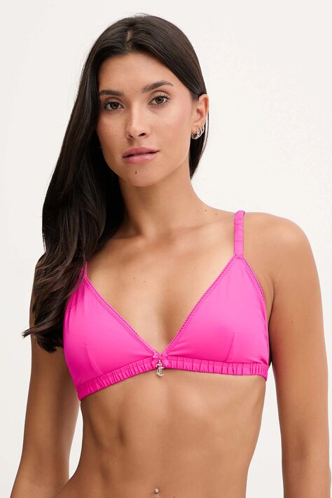Juicy Couture biustonosz kolor różowy wzorzysty JCTQB225953