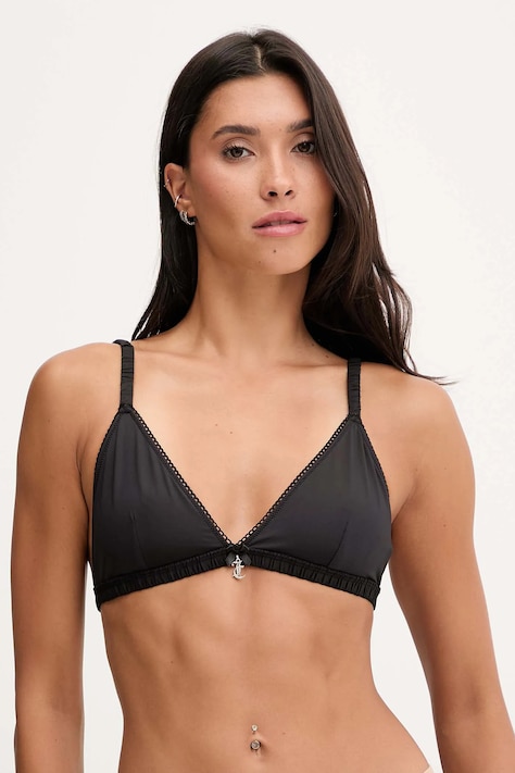 Podprsenka Juicy Couture čierna farba, vzorovaná, JCTQB225953