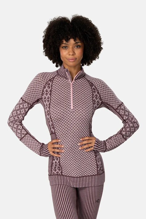 Kari Traa Longsleeve funkcyjny damski wełniany SMEKKER brązowy 622681
