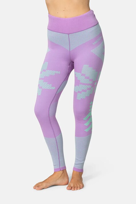 Kari Traa Legginsy funkcyjne damskie z wełną merino FAITH fioletowe 623595