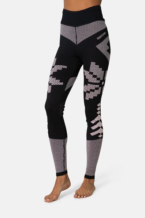 Kari Traa Legginsy funkcyjne damskie z wełną merino FAITH czarne 623595