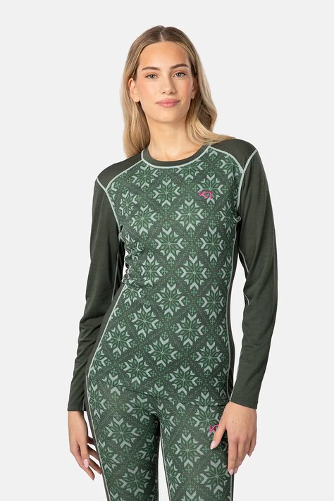 Kari Traa longsleeve funkcyjny ISELIN kolor zielony 623897