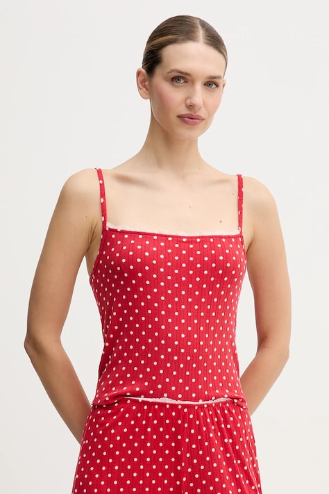 Abercrombie & Fitch top piżamowy damska kolor czerwony KI146-5103-500