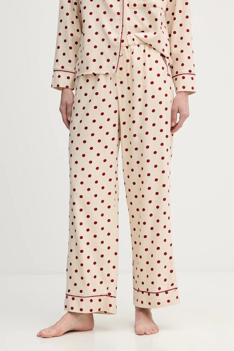 Abercrombie & Fitch spodnie piżamowe damska kolor beżowy KI146-5134-606