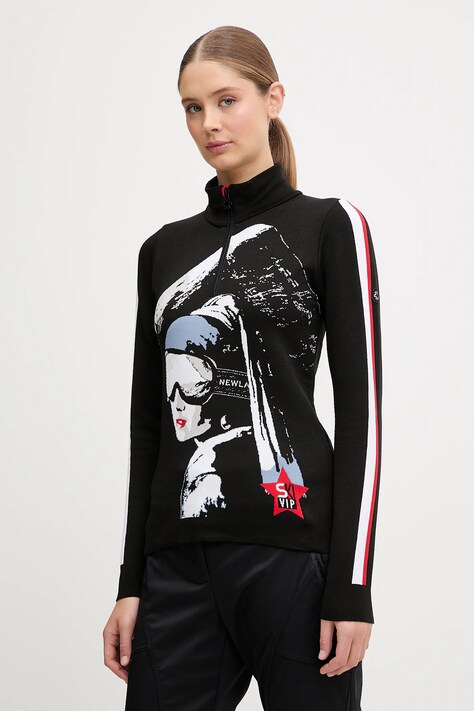 Newland longsleeve funkcyjny LADY T-NECK kolor czarny N46798.108