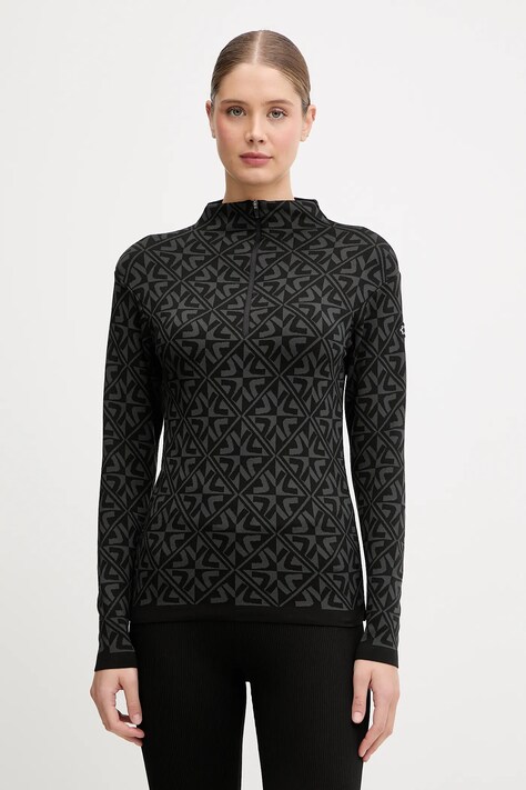Newland longsleeve funkcyjny LADY T-NECK kolor czarny N46509.167