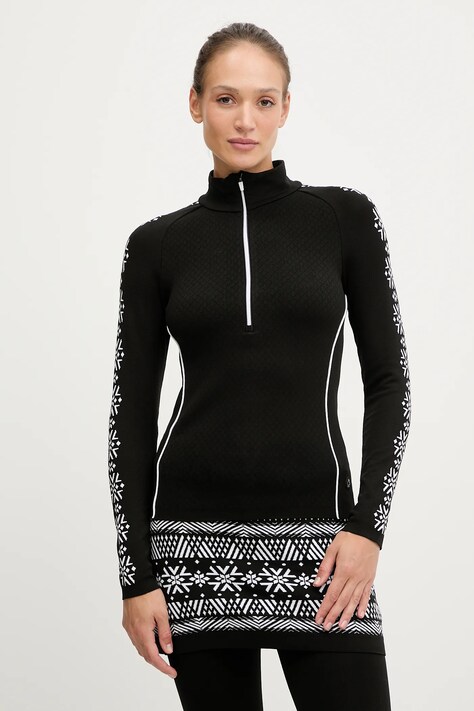 Newland longsleeve funkcyjny LADY T-NECK kolor czarny N46720.108