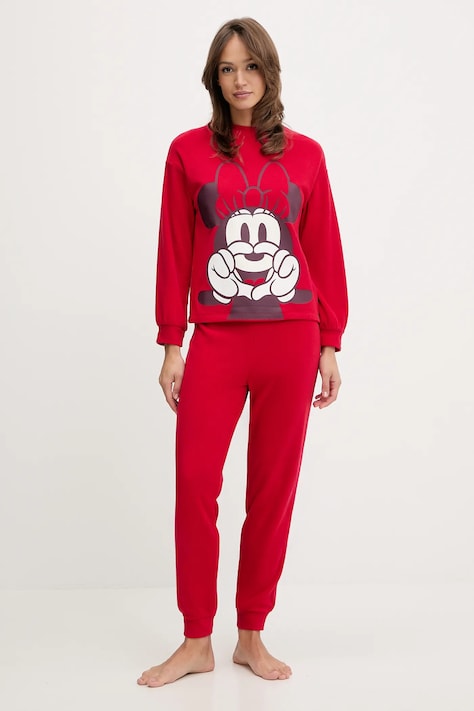 Pižama United Colors of Benetton ženski, rdeča barva, 3I473P04F
