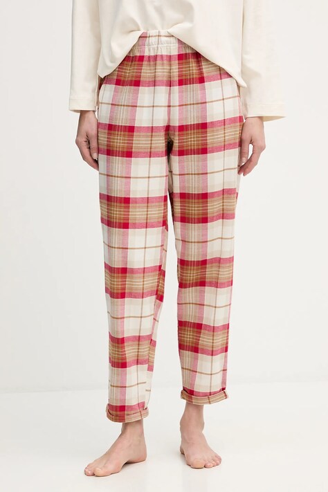 United Colors of Benetton pantaloni pijama bumbac culoarea bej, bumbac, 40EP3F00I