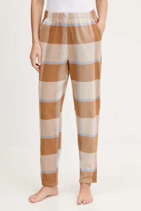 Βαμβακερό παντελόνι πιτζάμα United Colors of Benetton χρώμα: καφέ, 40EP3F00I