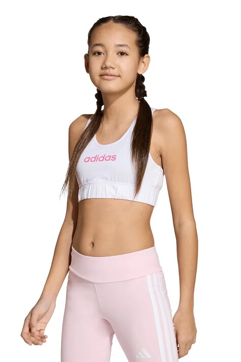 Детски спортен сутиен adidas в бяло JX3925