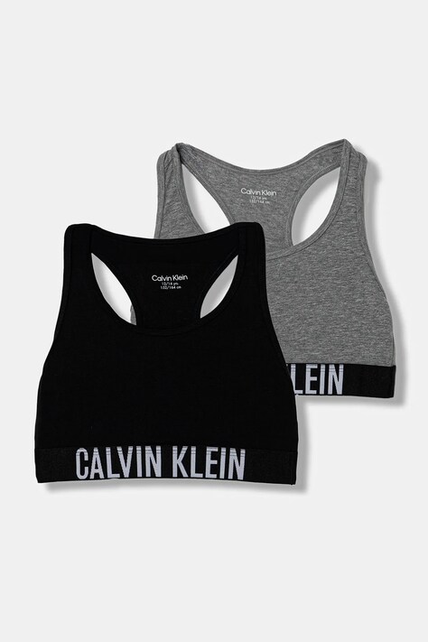 Calvin Klein Underwear biustonosz sportowy dziecięcy 2-pack kolor szary G80G800744