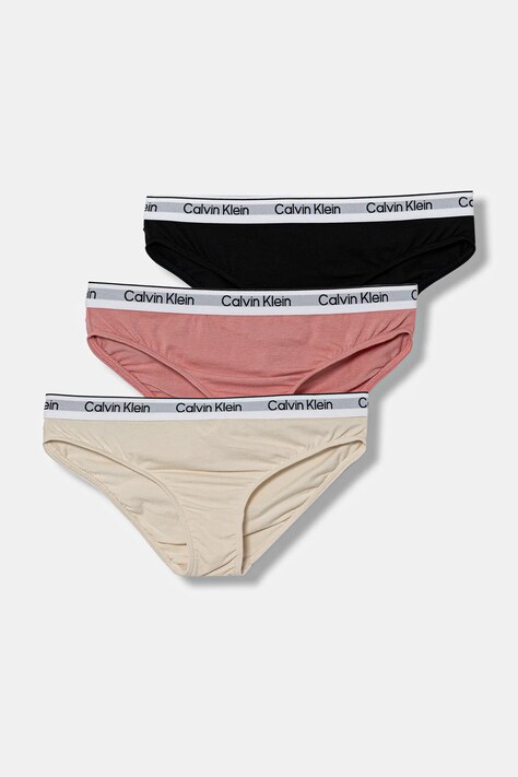 Calvin Klein Underwear figi dziecięce 3-pack kolor różowy G80G800728
