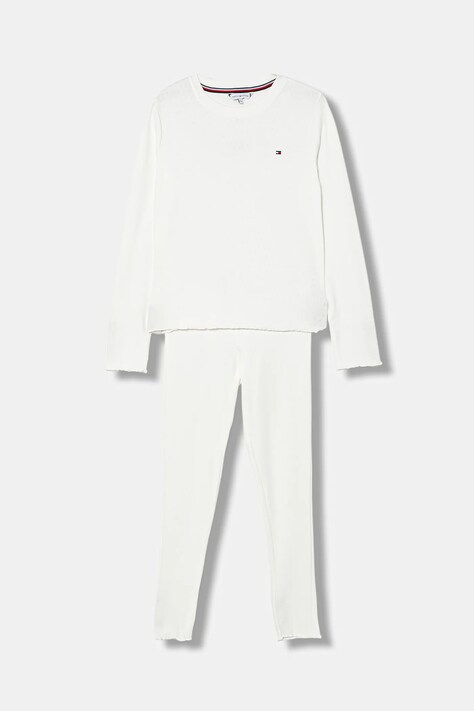 Tommy Hilfiger piżama dziecięca 2-pack kolor biały gładka UG0UG00811