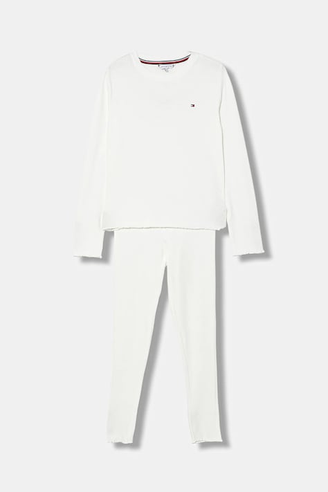 Tommy Hilfiger piżama dziecięca 2-pack kolor biały gładka UG0UG00811