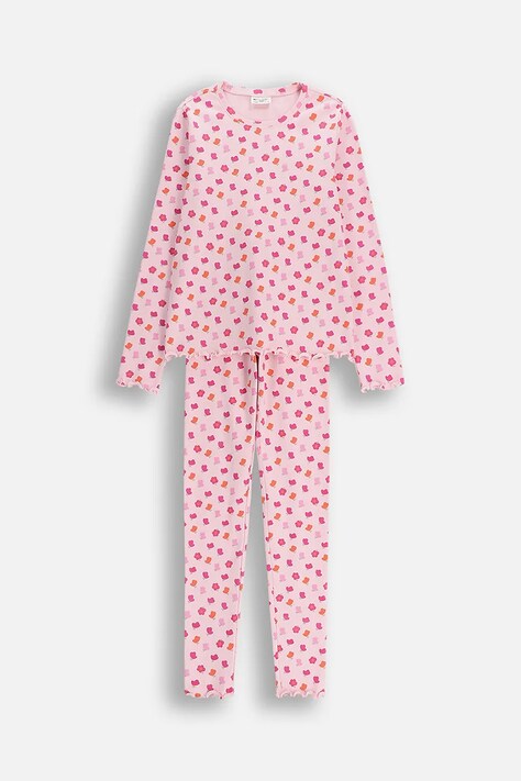 Coccodrillo pijama copii culoarea bej, cu model, PYJAMAS