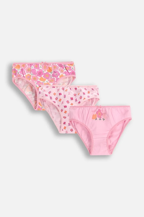 Detské nohavičky Coccodrillo 3-pak ružová farba, PANTS