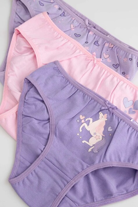 Coccodrillo figi dziecięce 3-pack kolor fioletowy PANTS